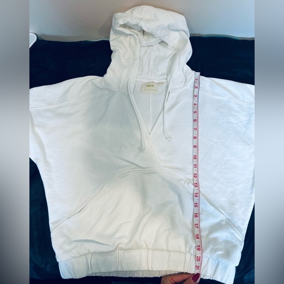 🔥Mave by Anthropology White pullover Hoodie 🔥 - Picture 4 of 6